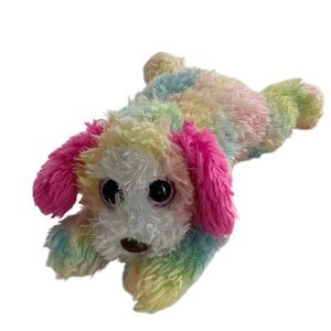 Ty Classic 2014 Yodeler Puppy Dog 14" Plush Rainbow Pastels - NO Ear/Hang Tag.